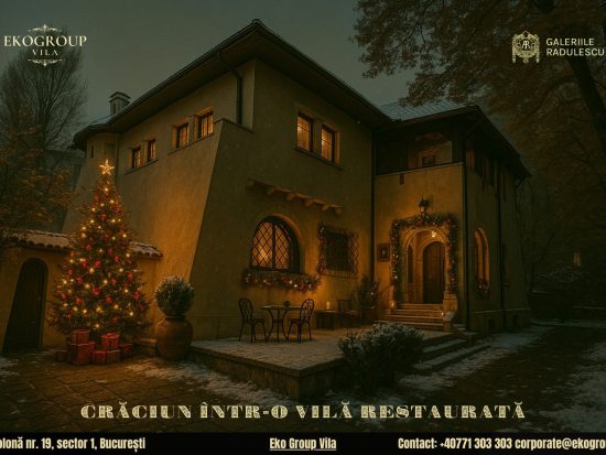 Poveste de Crăciun în eleganța anilor ’30: magia sărbătorilor la fosta Casă Tătărăscu, actuala Eko Group Vila